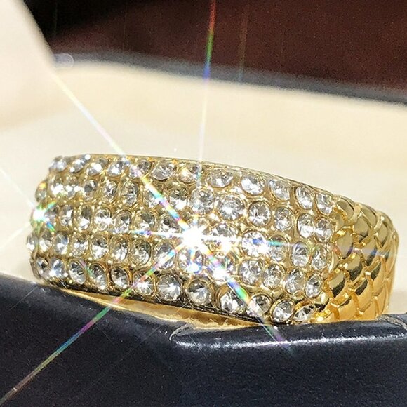 🎀Eternity Gold Plated Cubic Zirconia Fashion Ring for Women/Men, UNVN12372 - Picture 6 of 6